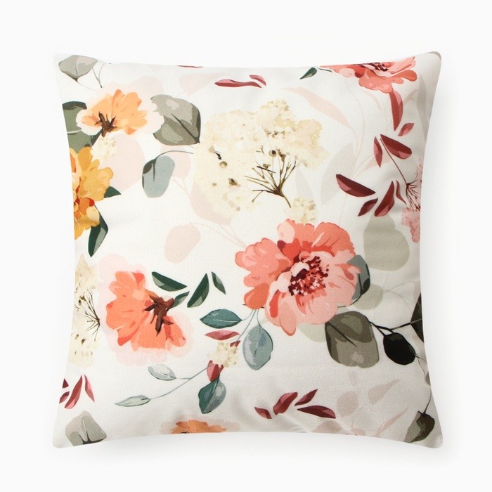 Чехол на подушку Этель "Нежность" 3 шт, 40*40 см, велюр 100% п/э Чехол на подушку Этель "Нежность" 3 шт, 40*40 см, велюр 100% п/э