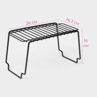 Полка универсальная Доляна, 24×14,3×14 см, чёрная