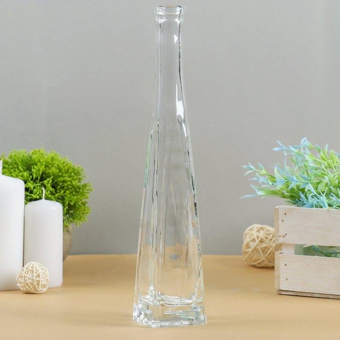 Ваза "Стрелка" четырехгранная, прозрачная  29х5,5х5,5см,  0,2л