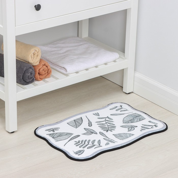 Коврик для дома Доляна «Ливьен», 40×60 см, белый Коврик для дома Доляна «Ливьен», 40×60 см, белый