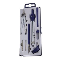 Готовальня Calligrata, 8 предметов (2 циркуля: 150 мм, 105 мм, 2 удлинителя, грифель, 2 рейсфедера, центрик, держатель для карандаша), в пластиковом пенал...