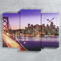 Часы настенные модульные «Мост Золотые Ворота», 60 × 80 см