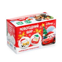 Ёлочные шары под раскраску на новый год «Тачки», d=5.5 см, 2 шт, краски, набор для творчества