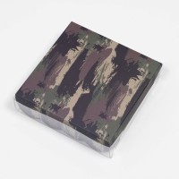 Коробка для печенья, «Зеленый камуфляж», 12×12×3 см