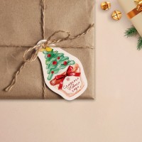 Шильдик на подарок Новый год «Сладкого Нового года», 5,3 ×9,0  см