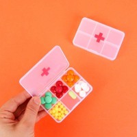 Таблетница «Быстрая аптечка», 6 секций, 8.7×5.5×1.8 см, цвет прозрачный