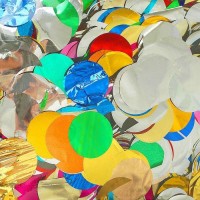 Конфетти «Круг», 1,5 см, фольга, 100г, цвета МИКС