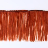Волосы - тресс для кукол «Рыжие прямые», длина волос: 15 см, ширина: 100 см