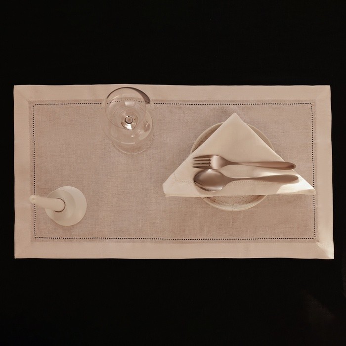 Дорожка с мережкой SL HOME Fiesta  30х60см.-1 шт, лен 48%, хлопок