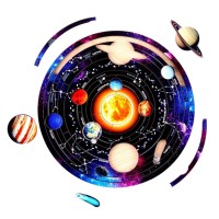 Пазл деревянный фигурный «Солнечная система», 65 элементов