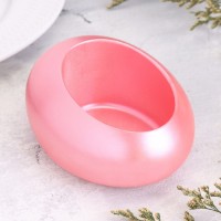 Подсвечник "Капля" из гипса,14,5х10х6,5см,розовый