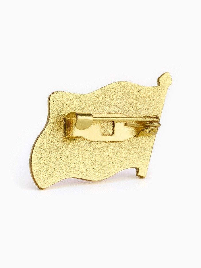 Значок «Флаг СССР», 2×2.5 см, красный в золоте