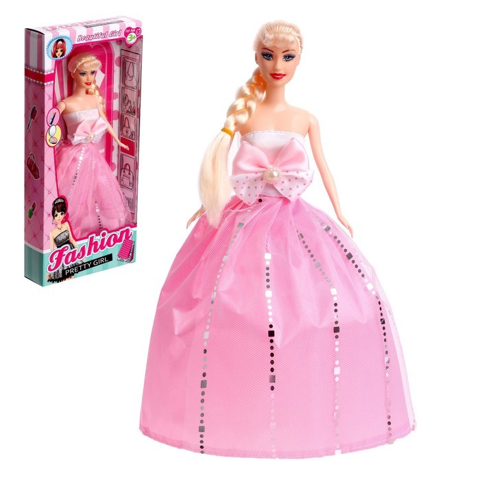Кукла-модель «Лиза» в платье, МИКС