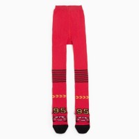 Колготки детские «Тачки», рост 116-122 см, цвет красный