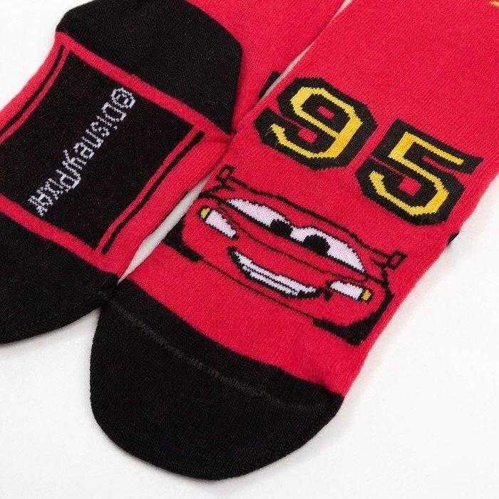 Колготки детские «Тачки», рост 116-122 см, цвет красный