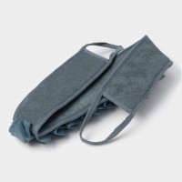 Мочалка для тела массажная Доляна «Афродита», 69×8 см, серая