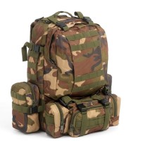 Рюкзак тактический туристический Storm tactic, 50 л, с карманами, расцветка мультикам, коричневый