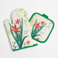 Кухонный набор Доляна Lovely life, прихватка 17*17 см, рукавица 26*16 см,100% п/э