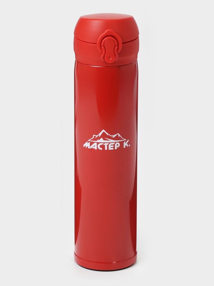 Термос Мастер К «Топ», 500 мл (± 50 мл), 6.5×23.3 см, сохраняет тепло 8 ч, нержавеющая сталь, красный