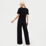 Пижама женская (футболка, брюки) KAFTAN Basic, размер 40-42, чёрная