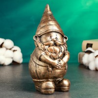 Копилка "Гномик" 19х9х10см, бронза