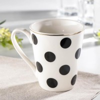 Кружка Доляна «Круги», 350 мл, 12,5×8,8×10,5 см