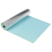 Коврик туристический с фольгой, 180 х 60 х 0,6 см, цвет голубой