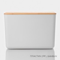 Контейнер для хранения с крышкой и ручками LaDо́m «Натурэль», 22.05 л, 36×25×24.5 см, пластик, белый