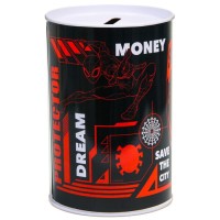 Копилка металлическая, 6,5 см х 6,5 см х 12 см "Супер-мен", Человек-паук