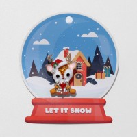 Брошь «Оленёнок» с подарком, цветная в золоте