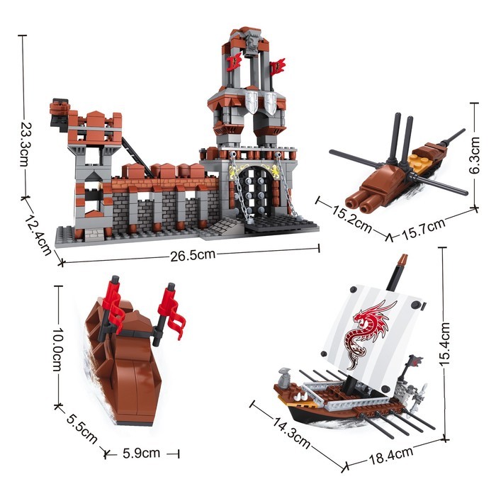 Конструктор «Сила рыцаря: Осада крепости», 555 деталей