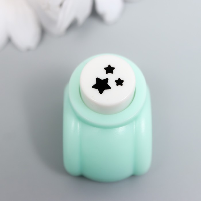 Дырокол фигурный "Три звёздочки" d=0,8 см МИКС 3х2,5х2,5 см