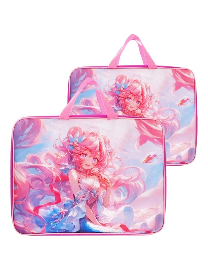 Папка с ручками текстильная А4, 360×245×70 мм, Calligrata TOP «Подводная сказка»