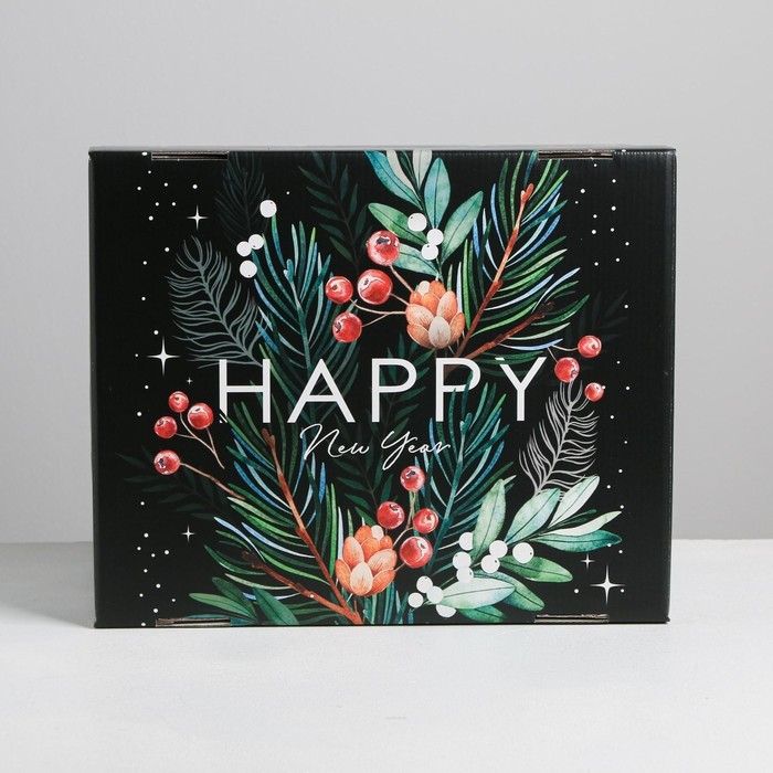 Коробка подарочная новогодняя складная «Волшебного нового года», 31×25.5×16 см