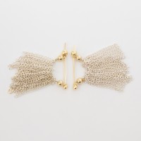 Серьги металл «Цепи» сборка, цвет серебряно-золотой, 2 см