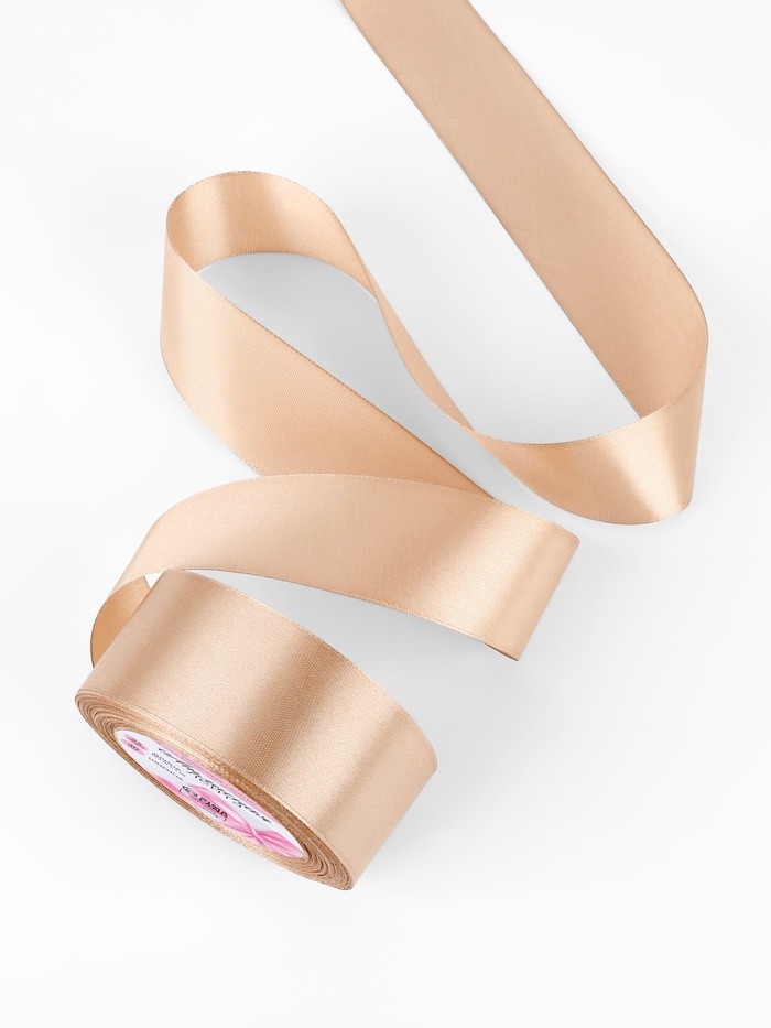 Лента атласная, 40 мм, 23±1 м, бежевая №267