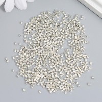 Бисер стекло 12/0 "Цилиндр. Серебристый" 10 гр