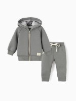 Костюм (толстовка, брюки) «Крошка Я» BASIC LINE, рост 68-74 см, серый