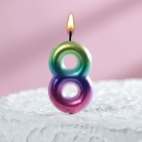 Свеча в торт «Цифра 8», 5.5 см