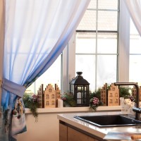 Комплект штор для кухни с подхватами "Рождественский вечер" 145х180см-2 штуки, 100% п/э