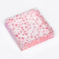 Коробка для печенья, «Сердца» 12×12×3