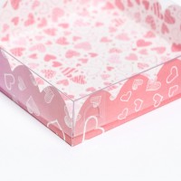 Коробка для печенья, «Сердца» 12×12×3