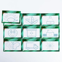 Развивающий набор пиши-стирай «Учимся писать. Простые фигуры», 20 карт, 5+