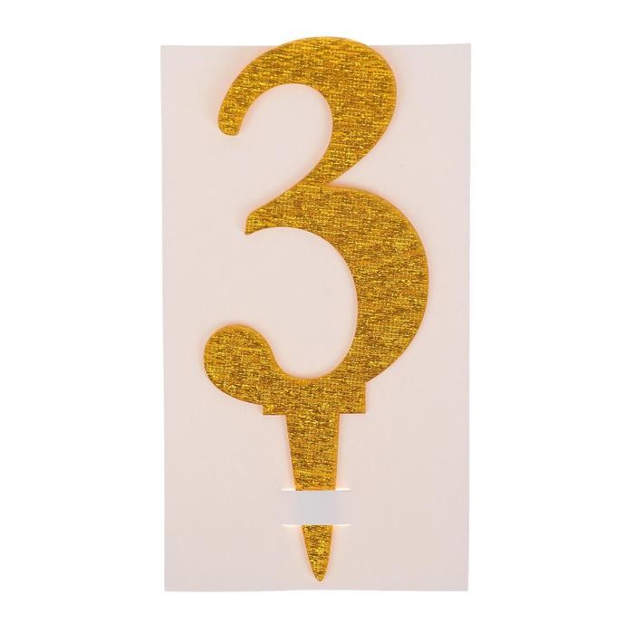 Топпер «7», акрил, цвета МИКС