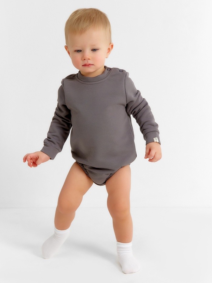 Свитшот - боди детский MINAKU, рост 86-92 см, серый