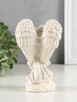 Фигурка гипс «Ангел с крыльями», 15×7 см, перламутр
