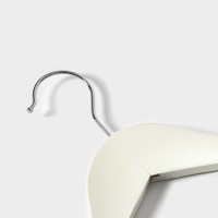 Плечики - вешалки для одежды Доляна, 44.5×23 см, 3 шт., с перекладиной, сорт Б, дерево клён, белые