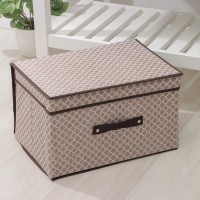 Короб стеллажный для хранения с крышкой Доляна «Браун», 40×30×25 см, коричневый