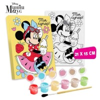 Картина по номерам для детей «Минни Маус», 21 х 15 см