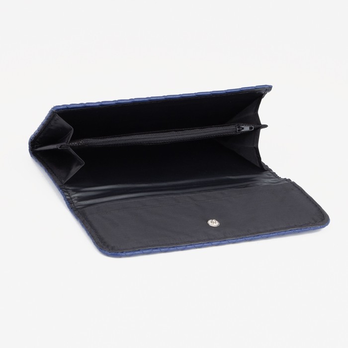 Кошелёк на кнопке, цвет чёрный